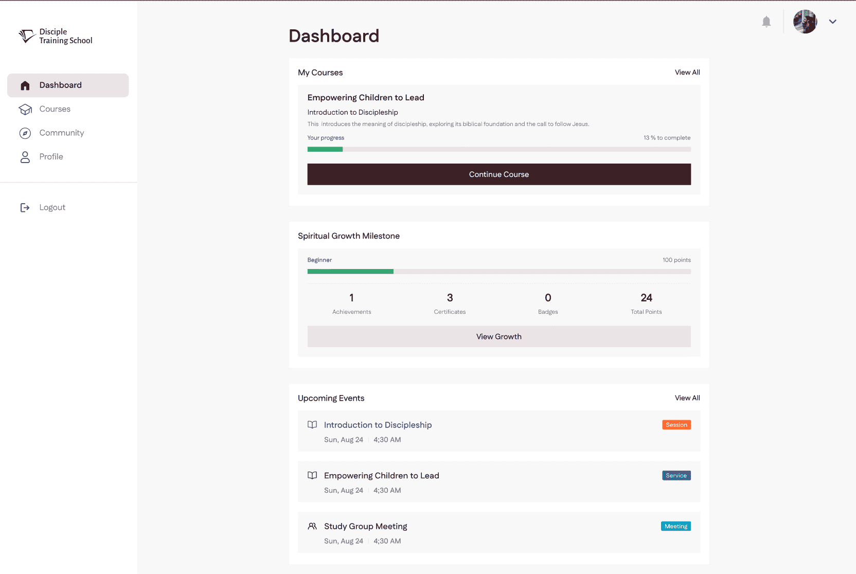 Learner Dashboard