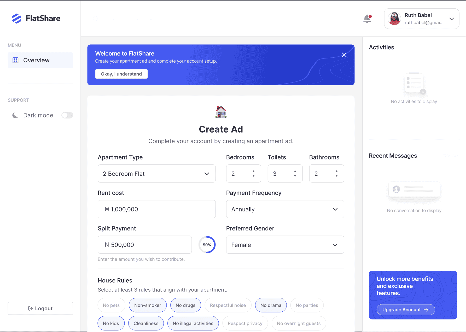 Create Listing