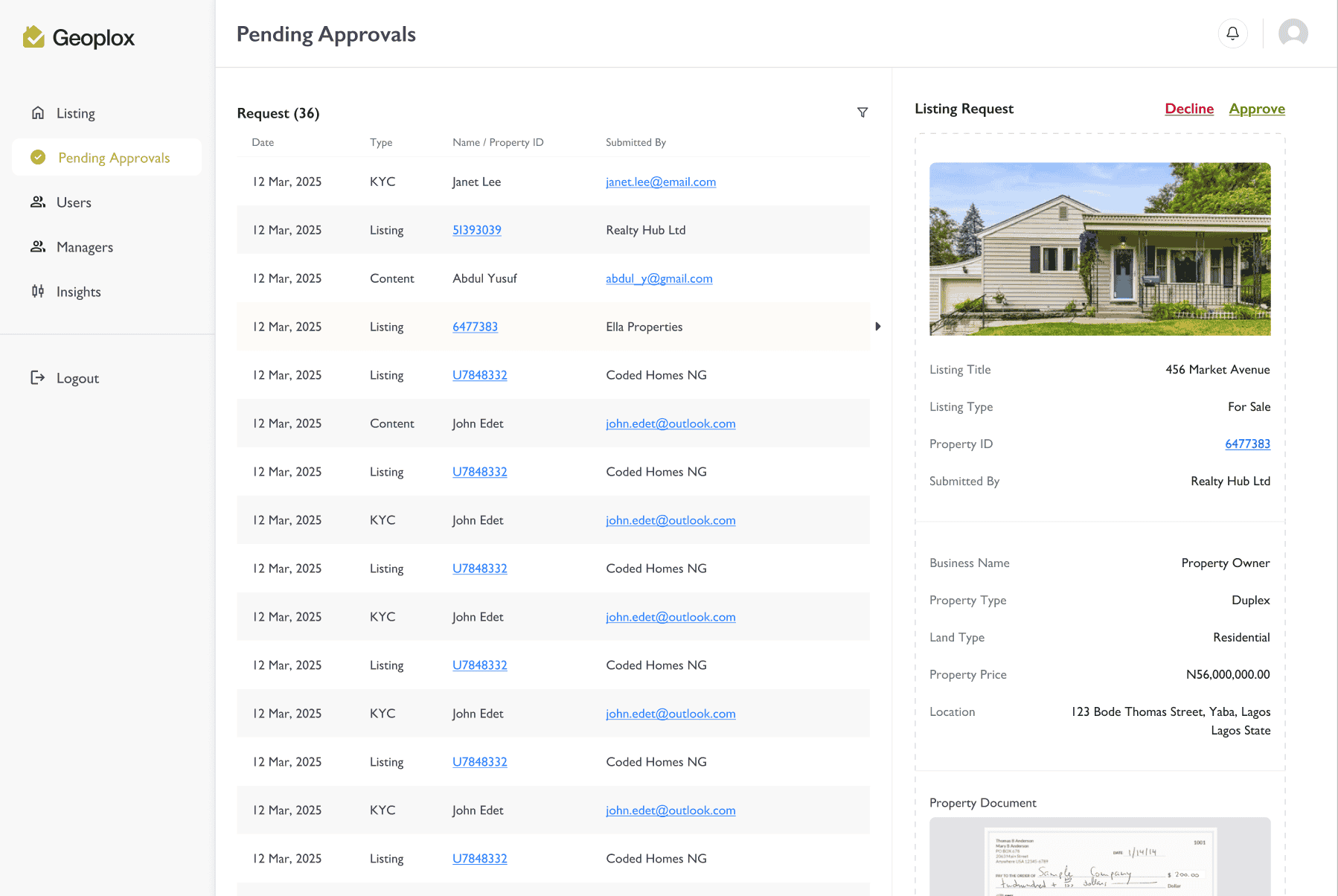 Admin Approvals