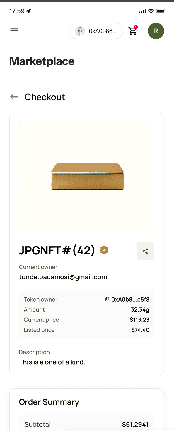 NFT Checkout
