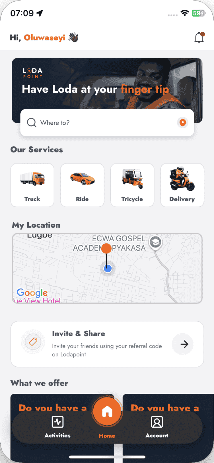 Home Dashboard