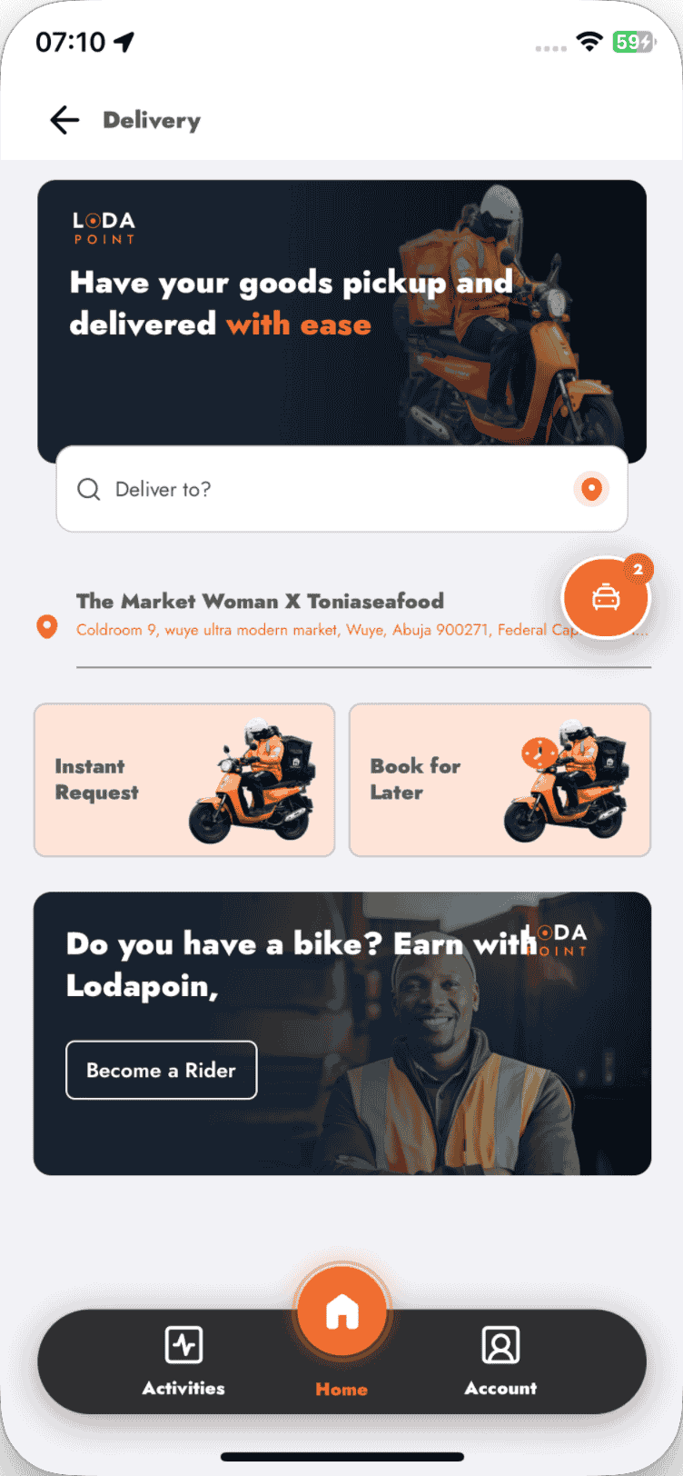 Delivery Booking