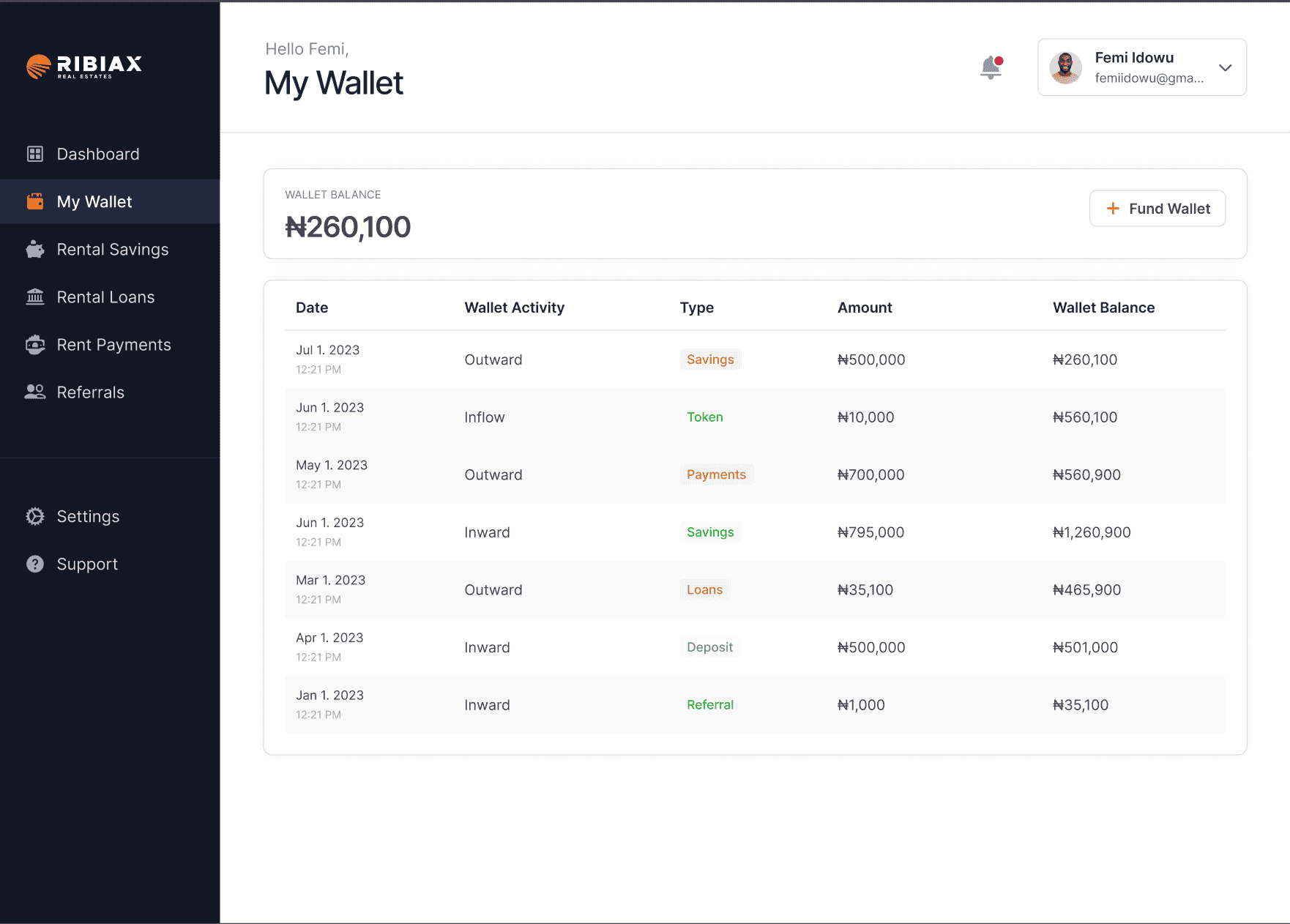Wallet & Transactions